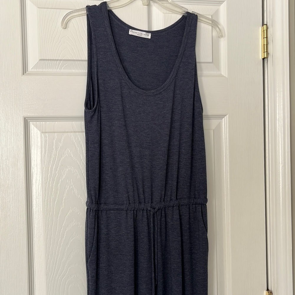 Sleeveless romper, blue/grey, size small